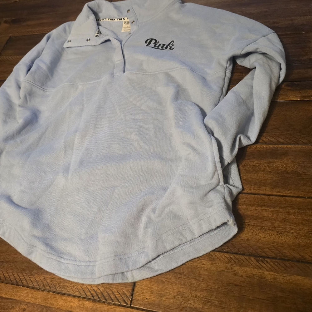 Victoria's Secret Pink Light Blue Pullover - Picture 4 of 8